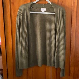 Green cardigan